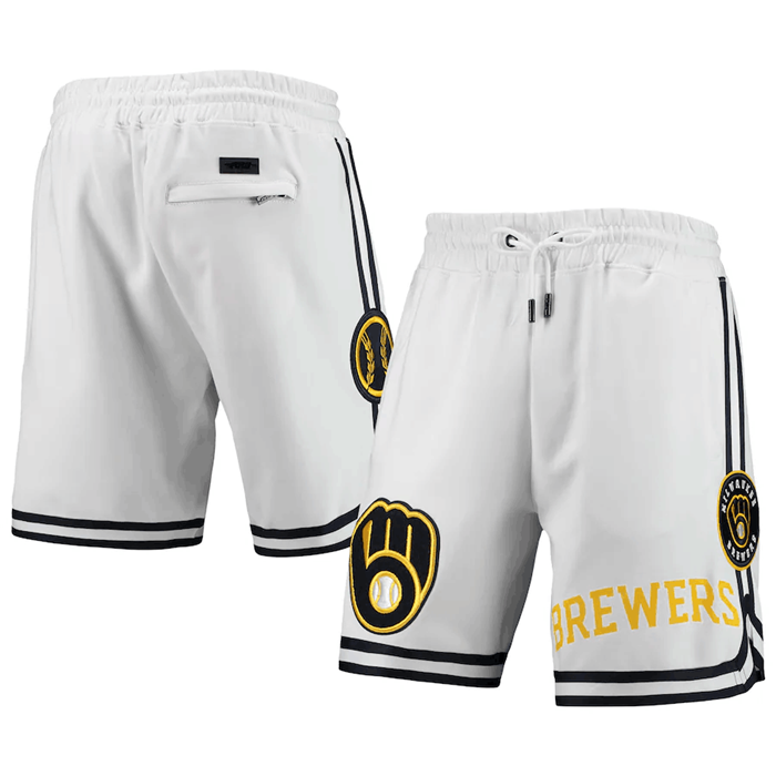 Men's White Milwaukee Brewers Shorts